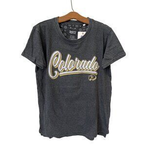Royce Apparel Colorado Graphic T Shirt Women M Charcoal Gray Cotton College NEW